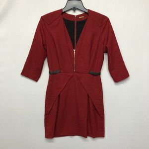 Rebecca Minkoff Women 3/4 Sleeve Dress Size 4 Wool Blend Red B225 -8